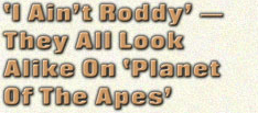 'I Ain't Roddy' --- They All Look Alike On 'Planet of the Apes'