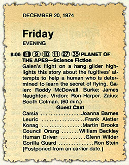 Up Above the World So High TV Guide Listing